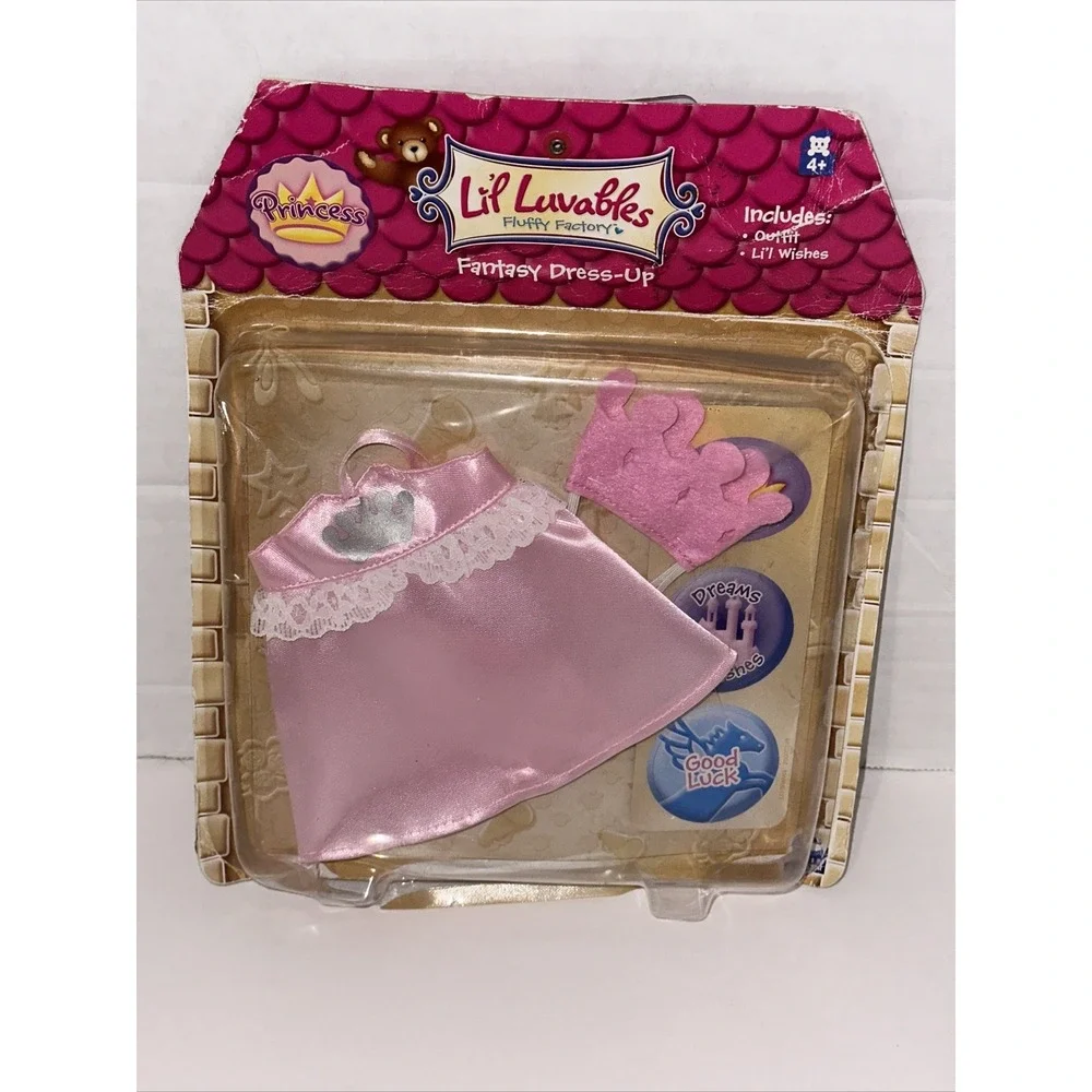Lil Luvables Fluffy Factory Bear Wear Costume Fantasy‎ Dress Up Outfit Princess